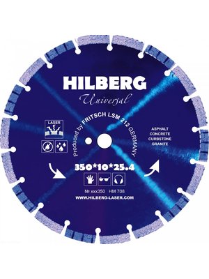 Диск алмазный отрезной 350 Hilberg Universal HM708