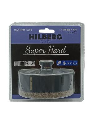Коронка алмазная по керамограниту 110 мм Hilberg Super Hard M14 HH692
