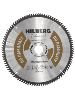 Диск пильный Hilberg Industrial ЛАМИНАТ 255х100Тх30 mm HL255