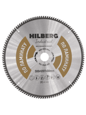 Диск пильный Hilberg Industrial ЛАМИНАТ 300х120Тх30 mm HL300