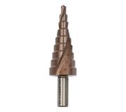 Сверло ступенчатое по металлу 4-20мм (9ступ) Hilberg (Р6М5) HSS-COBALT ST0420